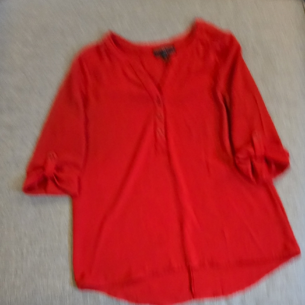 Fred David Vibrant Red Blouse